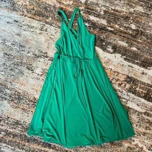 NWOT Racerback Midi Faux Wrap Dress (Size 12)